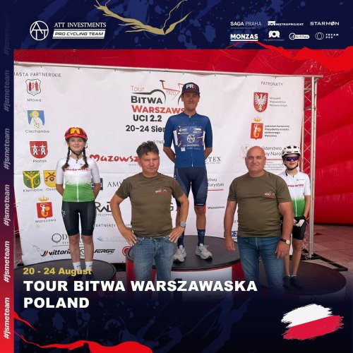 V Polsku Alan Banaszek spurtoval znovu třetí a Martin Voltr je stále ve žlutém. Matyáš Fiala oblékl po čtvrtém místě v první etapě West Bohemia Tour dres nejlepšího Čecha